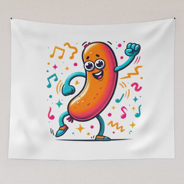 Item preview, Dancing Food: dancing sausage designed and sold by CreativeSparkzz.