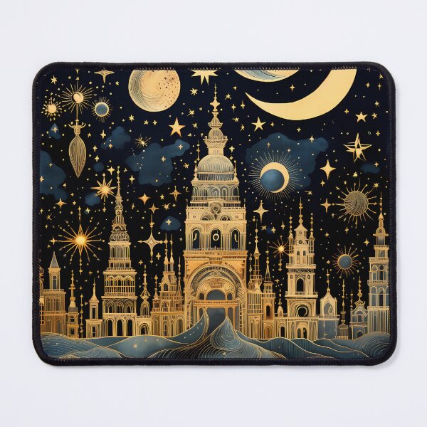 Item preview, A GOLDEN CITADEL AMIDST CELESTIAL SYMPHONY designed and sold by BorczVisuals.