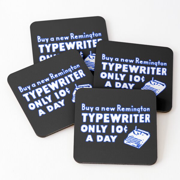 Item preview, 10 CENTS Remington Typewriter Vintage Blue White designed and sold by Marni Scofidio Desi9ns.
