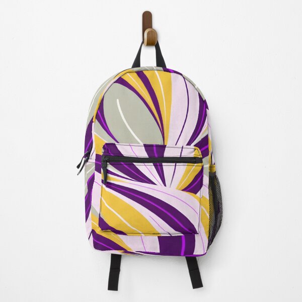 Item preview, Mid Century Modern Abstract Botanical Yellow, Lilac designed and sold by Prints and Lifestyle.