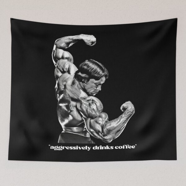 Item preview, Aggressively drinks coffee. Arnold Schwarzenegger Fan art. designed and sold by HuzaifaNaveedh.