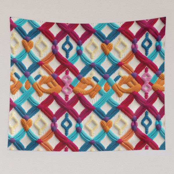 Item preview, Personalised Hand-Woven Knitted Print | Mosaic Pattern Home Decor 6  designed and sold by PaddyMcKhan.