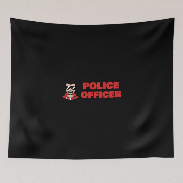 Item preview, Police Officer Design with Smiling Cool Character designed and sold by PRIVARSHU.