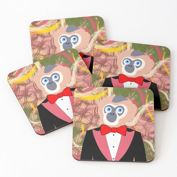 Item preview, Gibbon in tux designed and sold by GasconyPassion.