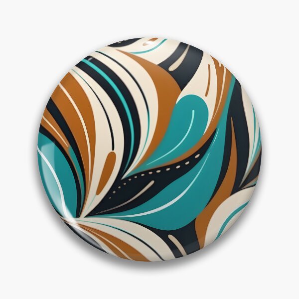 Artikelvorschau, Mid Century Modern Abstrakt Botanisch Türkis, Ingwerbraun entworfen und verkauft von Prints and Lifestyle.