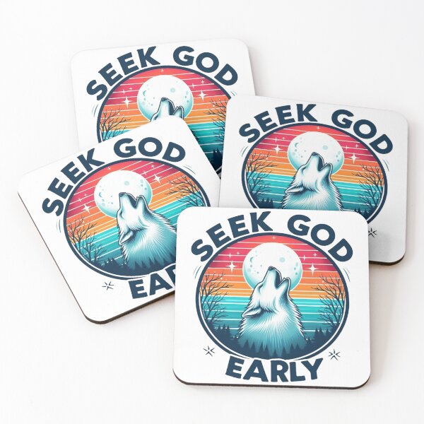 Item preview, Seek God Early, Wolf Howling At the Moon art designed and sold by Faithloveshop.