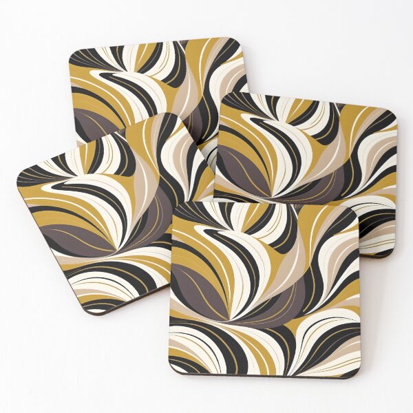 Item preview, Mid Century Modern Abstract Botanical Fawn, Dark Brown  designed and sold by Prints and Lifestyle.