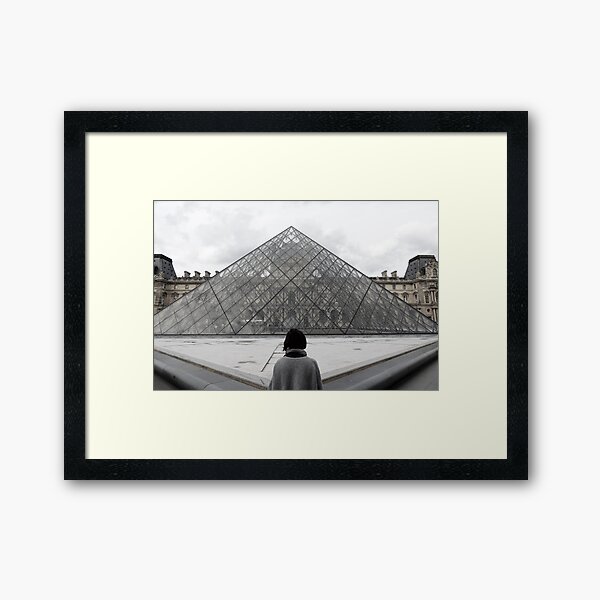 Mirando hacia el Louvre. Lámina enmarcada