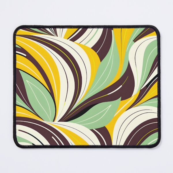 Item preview, Mid Century Modern Abstract Botanical Lime, Cocoa Brown designed and sold by Prints and Lifestyle.