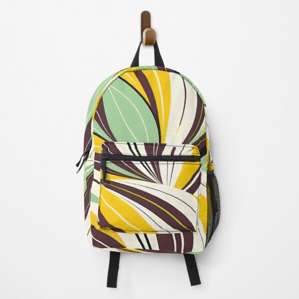 Item preview, Mid Century Modern Abstract Botanical Lime, Cocoa Brown designed and sold by Prints and Lifestyle.