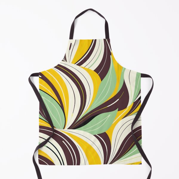 Item preview, Mid Century Modern Abstract Botanical Lime, Cocoa Brown designed and sold by Prints and Lifestyle.