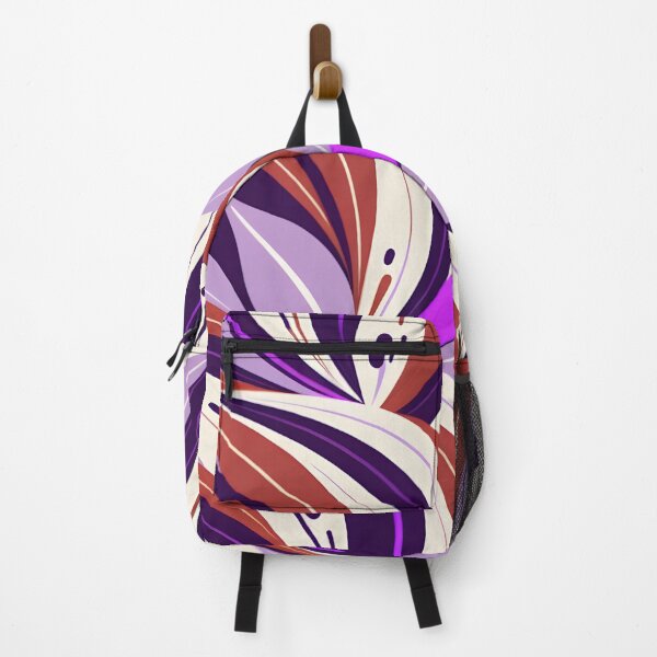 Artikelvorschau, Mid Mod Retro Abstrakt Botanischer Flieder, Gebranntes Orange entworfen und verkauft von Prints and Lifestyle.