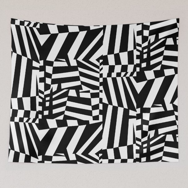 Item preview, razzle dazzle camouflage pattern black and white designed and sold by LP-agent.