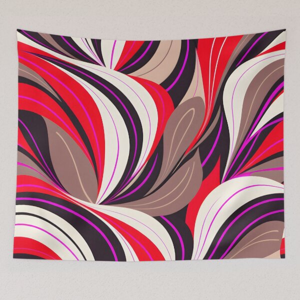 Item preview, Mid Century Modern Abstract Botanical Chocolate Brown, Coral designed and sold by Prints and Lifestyle.