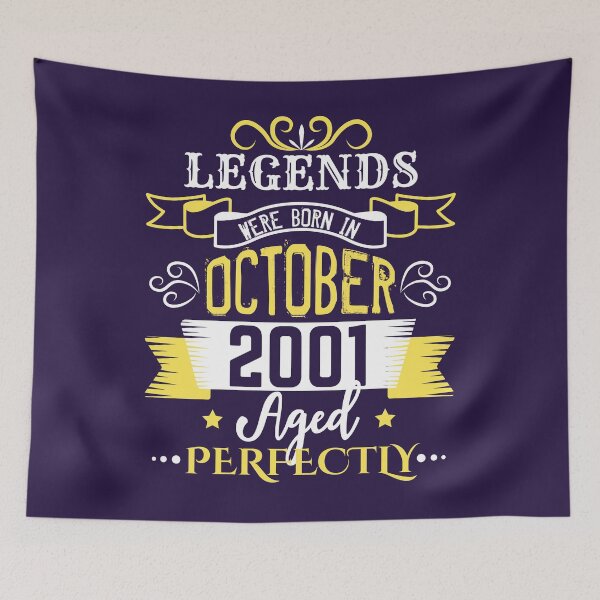 Item preview, Legends Were Born In October 2001 aged perfectly designed and sold by AdiApparel.