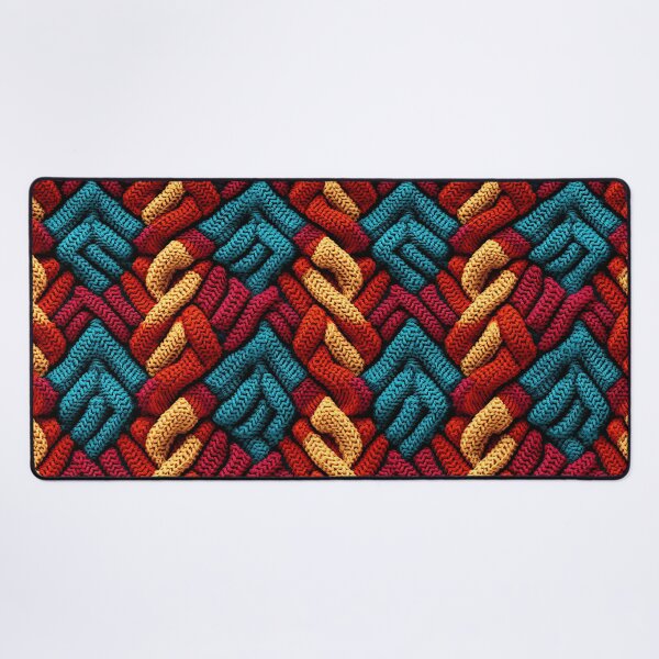 Item preview, Personalised Hand-Woven Knitted Print | Mosaic Pattern Home Decor 1 designed and sold by PaddyMcKhan.