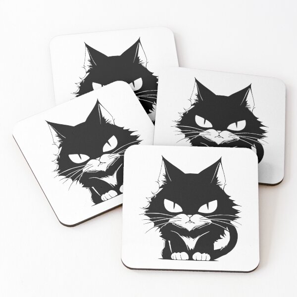 Item preview, Angry Black Cat designed and sold by LionessLove.