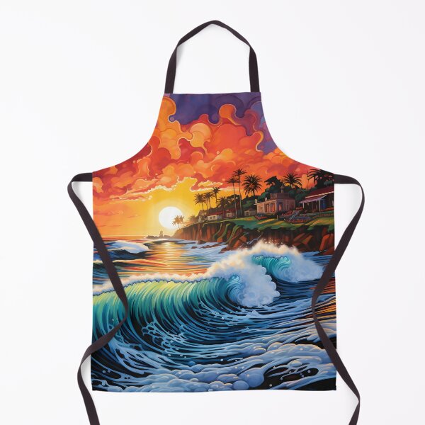 Item preview, Colorful Pacific Coast seascape print designed and sold by dcrc.