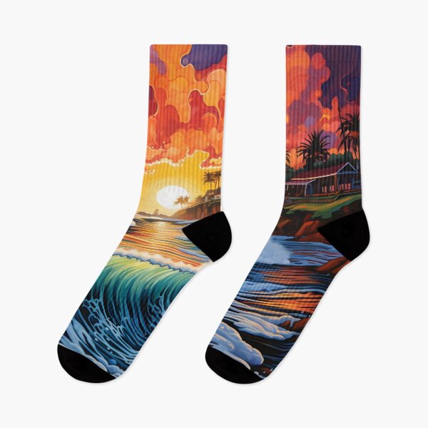 Item preview, Colorful Pacific Coast seascape print designed and sold by dcrc.
