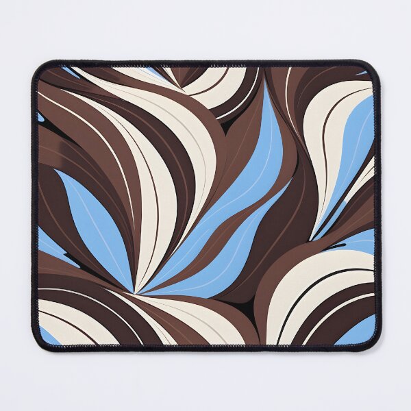 Item preview, Mid Century Modern Abstract Botanical Chocolate Brown, Sky Blue designed and sold by Prints and Lifestyle.