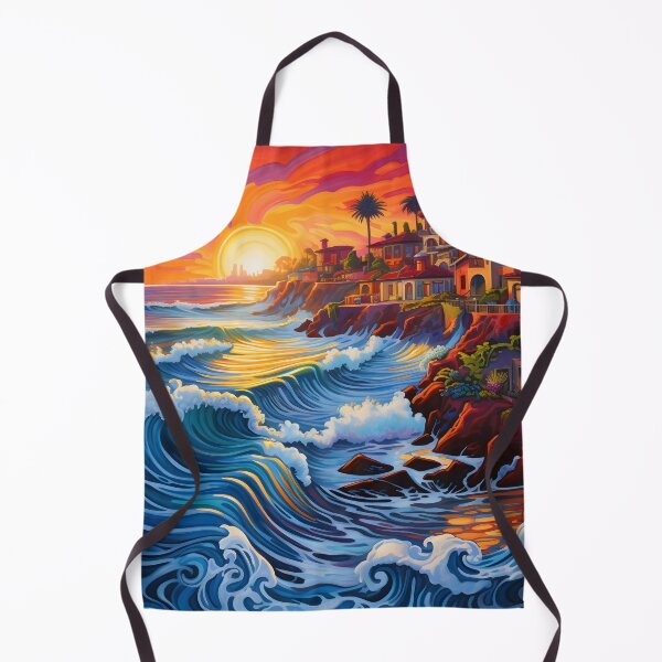 Item preview, colorful pacific coast seascape print designed and sold by dcrc.