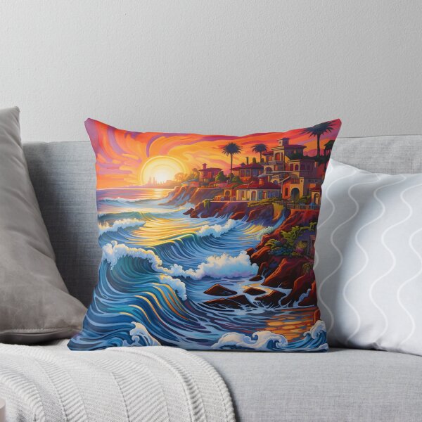 Item preview, colorful pacific coast seascape print designed and sold by dcrc.