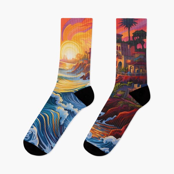 Item preview, colorful pacific coast seascape print designed and sold by dcrc.