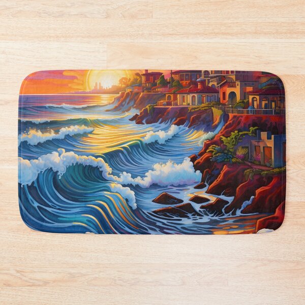Item preview, colorful pacific coast seascape print designed and sold by dcrc.