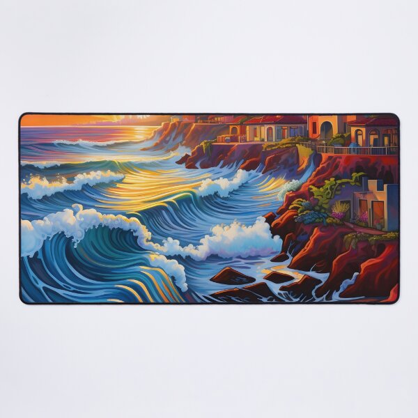 Item preview, colorful pacific coast seascape print designed and sold by dcrc.