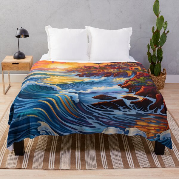 Item preview, colorful pacific coast seascape print designed and sold by dcrc.