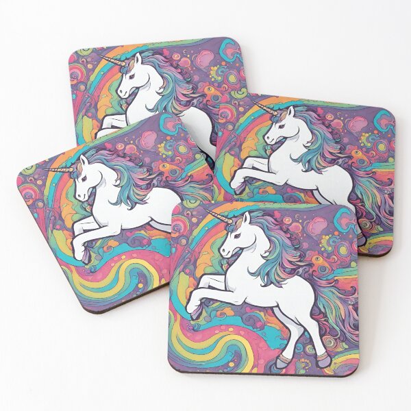 Item preview, Rainbow Psychedelic Unicorn designed and sold by anaraee.