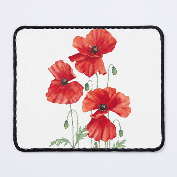 Item preview, Red poppies watercolor art. designed and sold by InnaPatiutko.