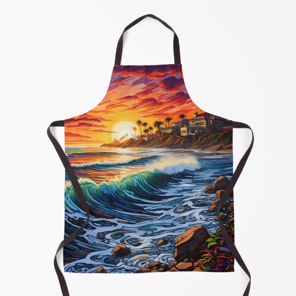 Item preview, colorful pacific coast seascape print designed and sold by dcrc.