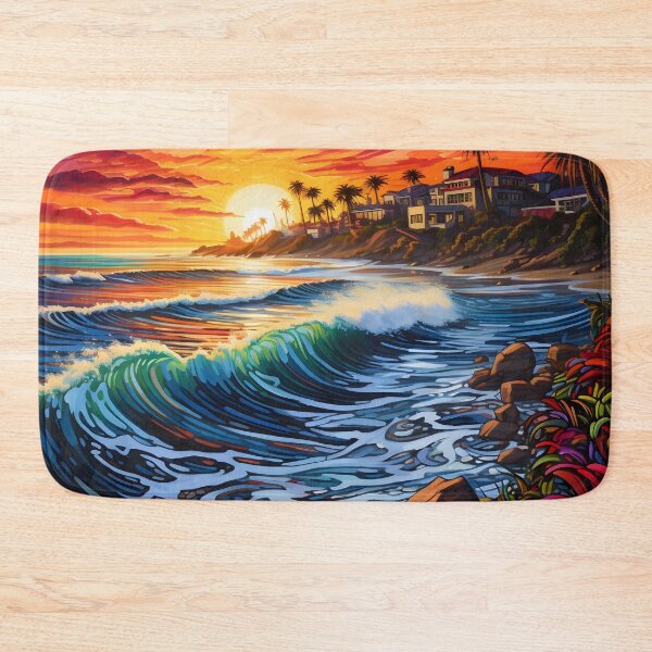 Item preview, colorful pacific coast seascape print designed and sold by dcrc.
