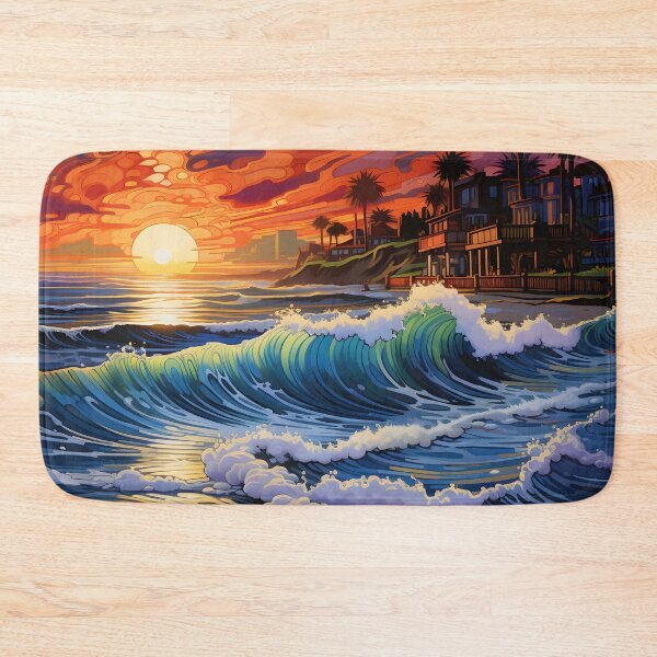 Item preview, colorful pacific coast seascape print designed and sold by dcrc.