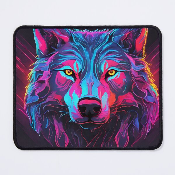 Item preview, Neon 90's Retro Wolf designed and sold by anaraee.