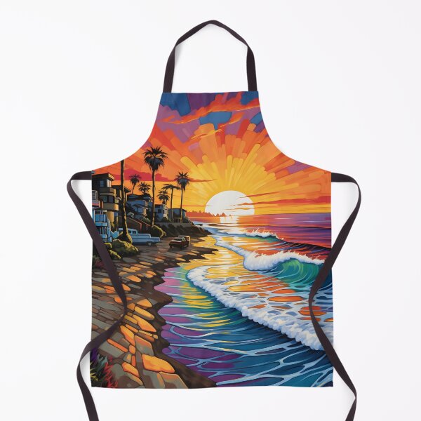 Item preview, Colorful Pacific Coast seascape print designed and sold by dcrc.