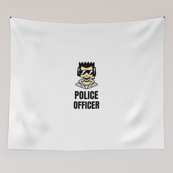 Item preview, Police Officer Design with Smiling Robot designed and sold by PRIVARSHU.