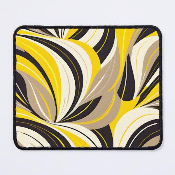 Item preview, Mid Century Modern Abstract Botanical Beige, Black , Yellow designed and sold by Prints and Lifestyle.