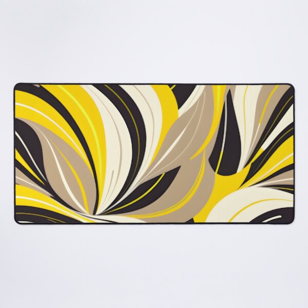 Item preview, Mid Century Modern Abstract Botanical Beige, Black , Yellow designed and sold by Prints and Lifestyle.