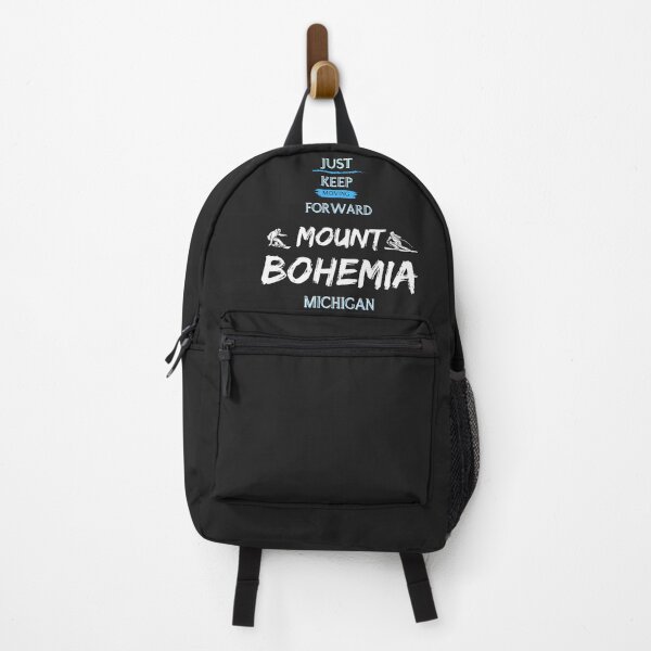 Item preview, Mount Bohemia. White text. Gift Ideas For The Ski Enthusiast designed and sold by LindaLG.