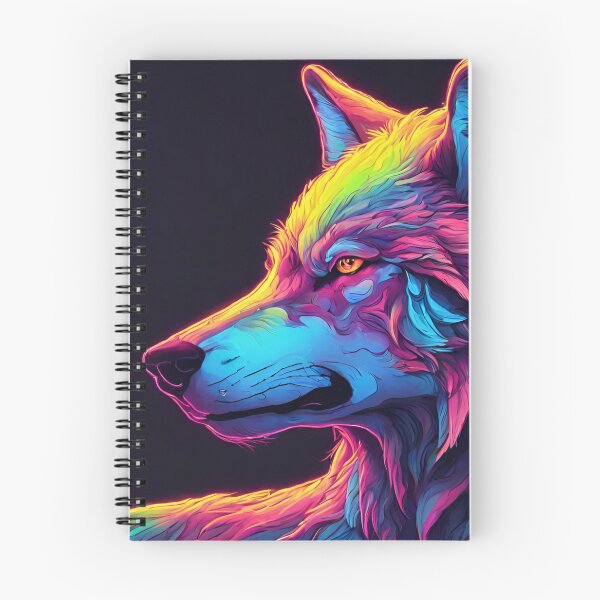 Item preview, Neon Rainbow Wolf designed and sold by anaraee.
