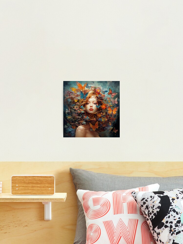 Thumbnail 1 of 3, Photographic Print, butterfly girl designed and sold by shinypeace.