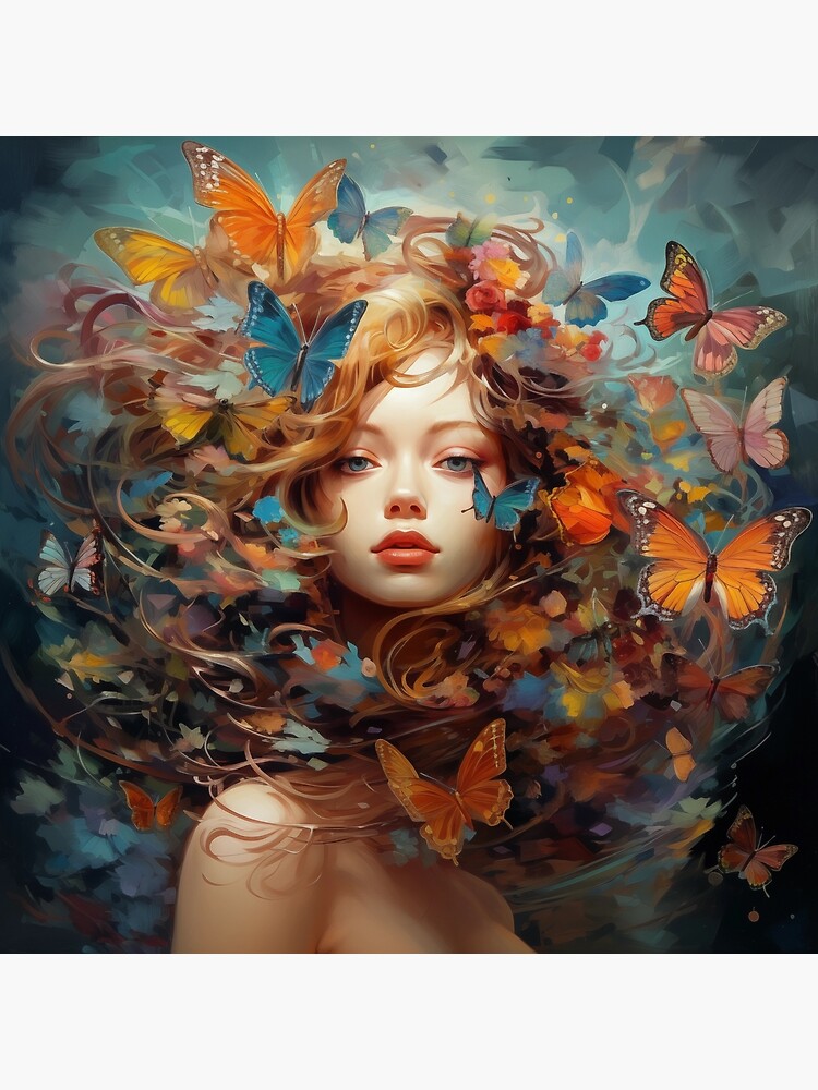Thumbnail 3 of 3, Photographic Print, butterfly girl designed and sold by shinypeace.