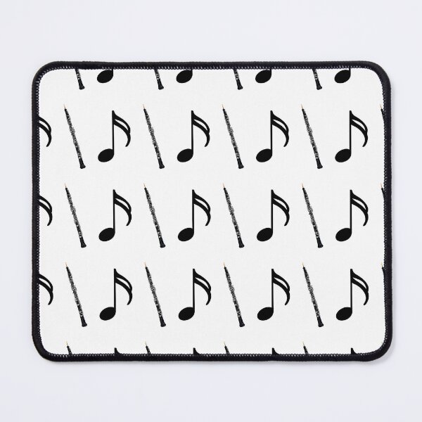Item preview, Oboes and eighth notes in a geometric repeated tiled pattern - medium designed and sold by ElegantTeaTime.