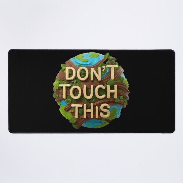 Item preview, Earthy Proclamation: 3D 'DON'T TOUCH THIS' Eco-Friendly Message designed and sold by ChromaticBlend.