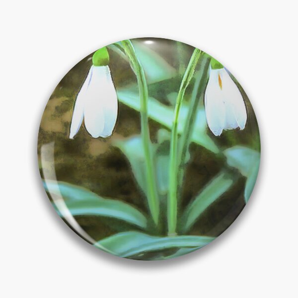 Item preview, Crimean Snowdrop Closeup Photo Style Botanical Art designed and sold by taiche.