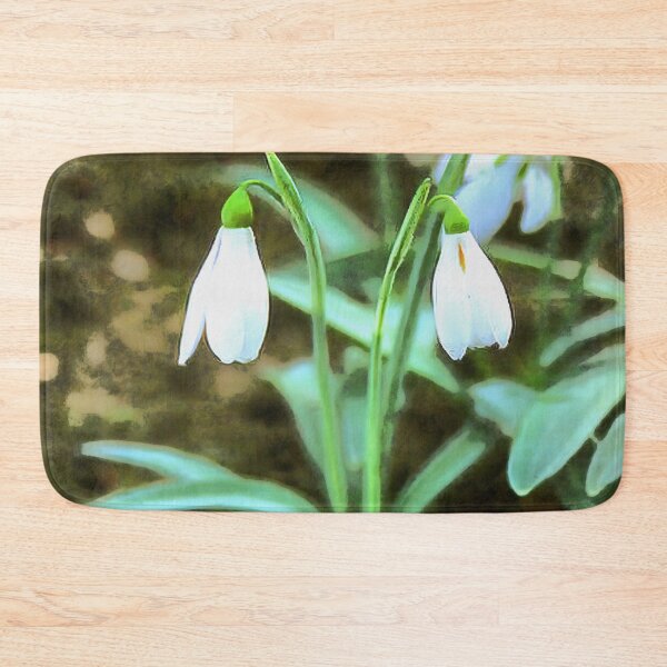 Item preview, Crimean Snowdrop Closeup Photo Style Botanical Art designed and sold by taiche.