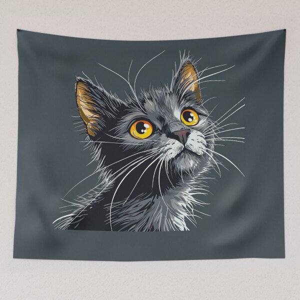 Item preview, Gray Little Kitten designed and sold by Myra365Art.