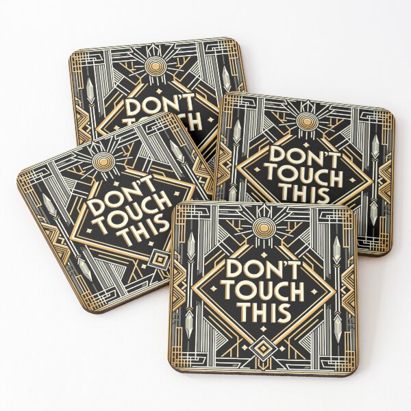 Item preview, Art Deco Command: Elegant 'DON'T TOUCH THIS' Geometric Design designed and sold by ChromaticBlend.